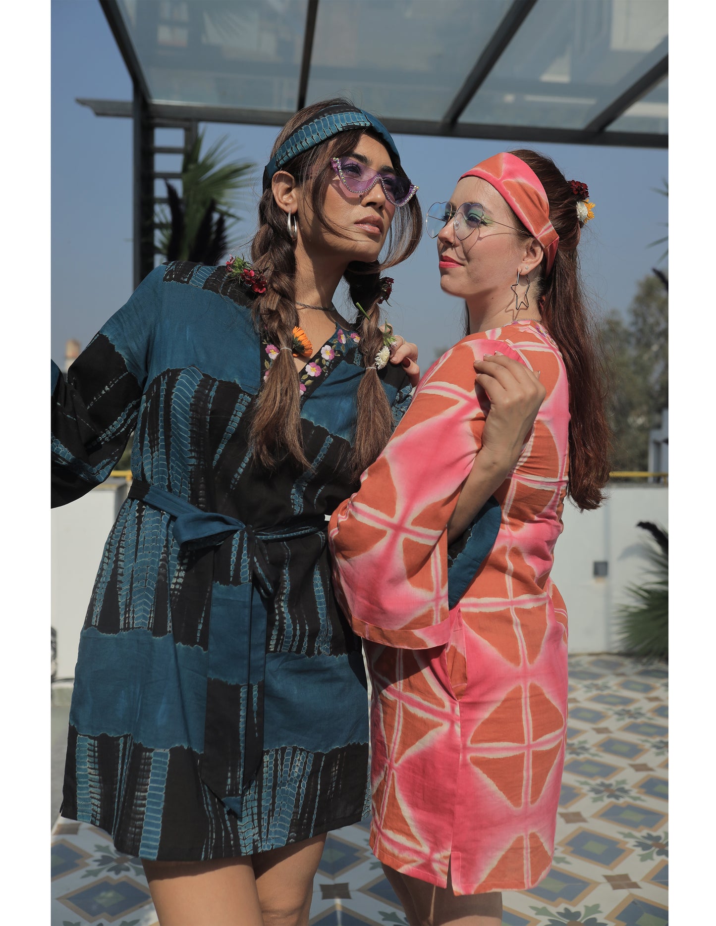 Berlin Disco Tunic Dress - Shibori and Embroidery