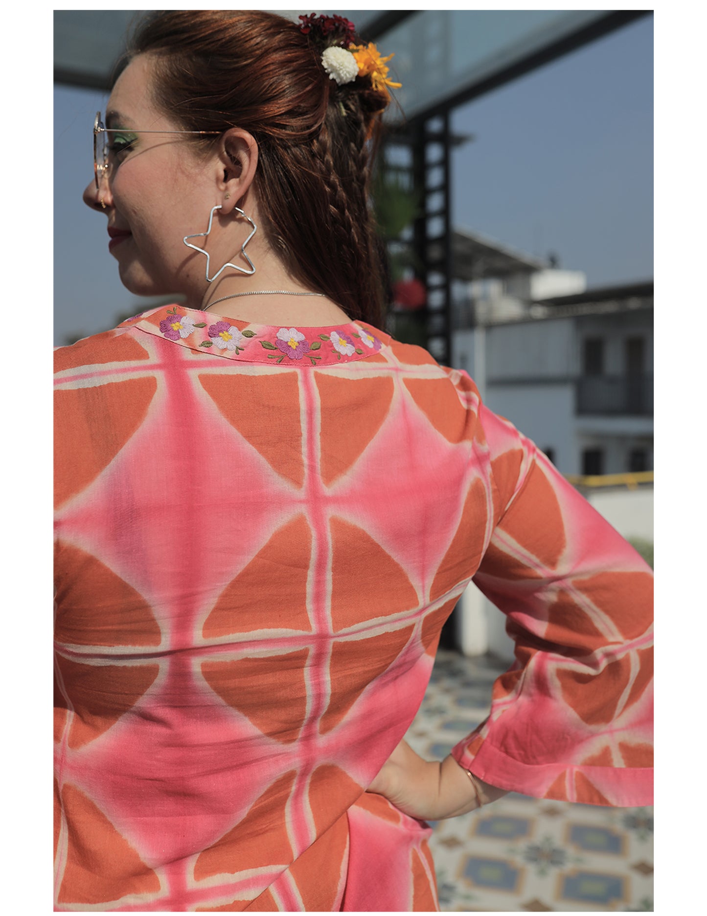 Berlin Disco Tunic Dress - Shibori and Embroidery